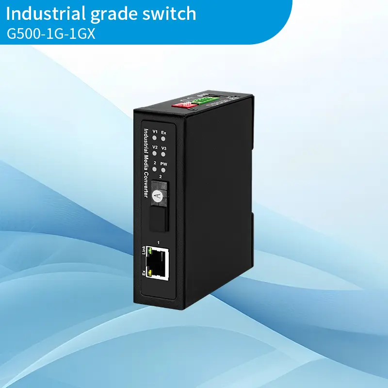 Full gigabit 1-optical 1- electrical industrial switch