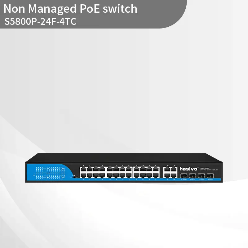 Hybrid Gigabit uplink 24+4-port 100M POE switch